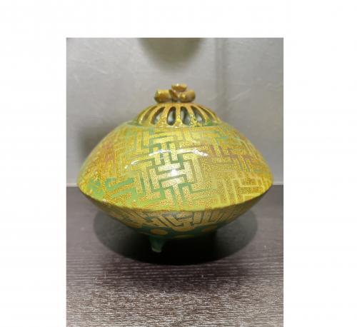 香炉　ソロバン型(金箔ロマン)