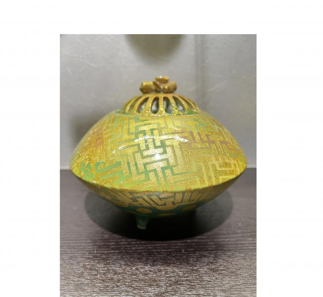 香炉　ソロバン型(金箔ロマン)