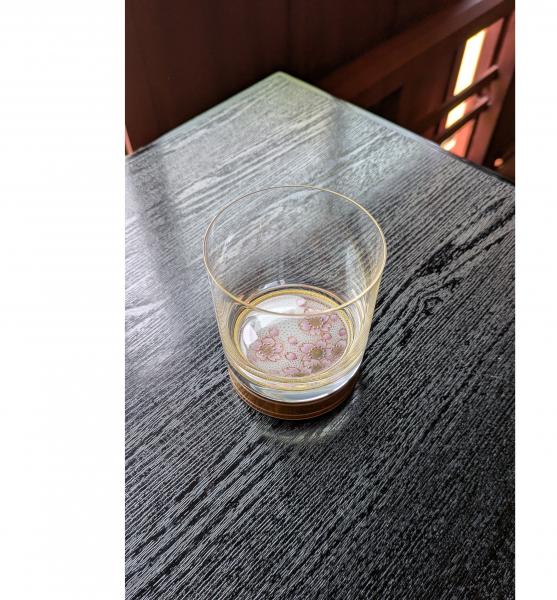ロックグラス　金襴手桜